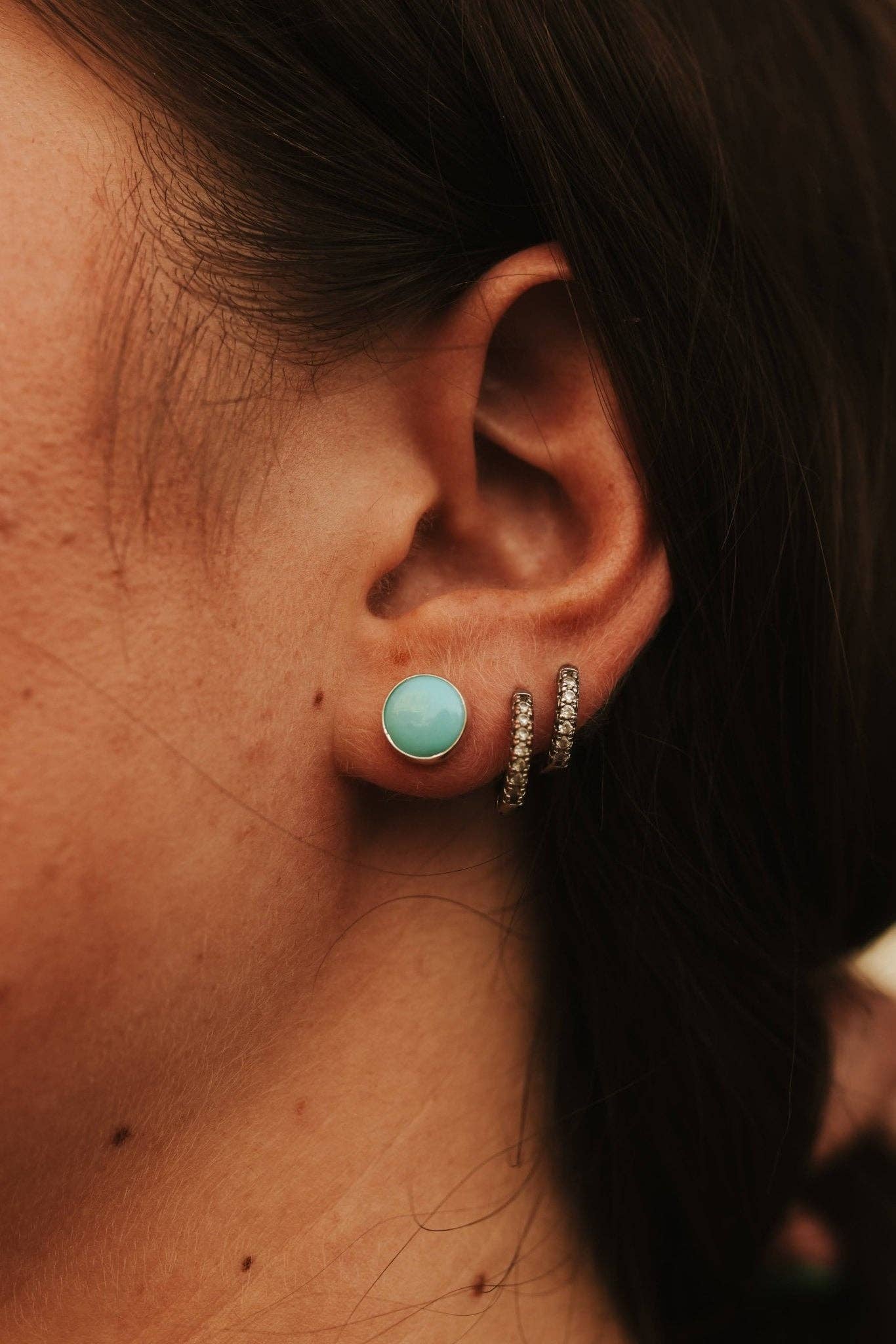 Mini Turquoise Stud Earring